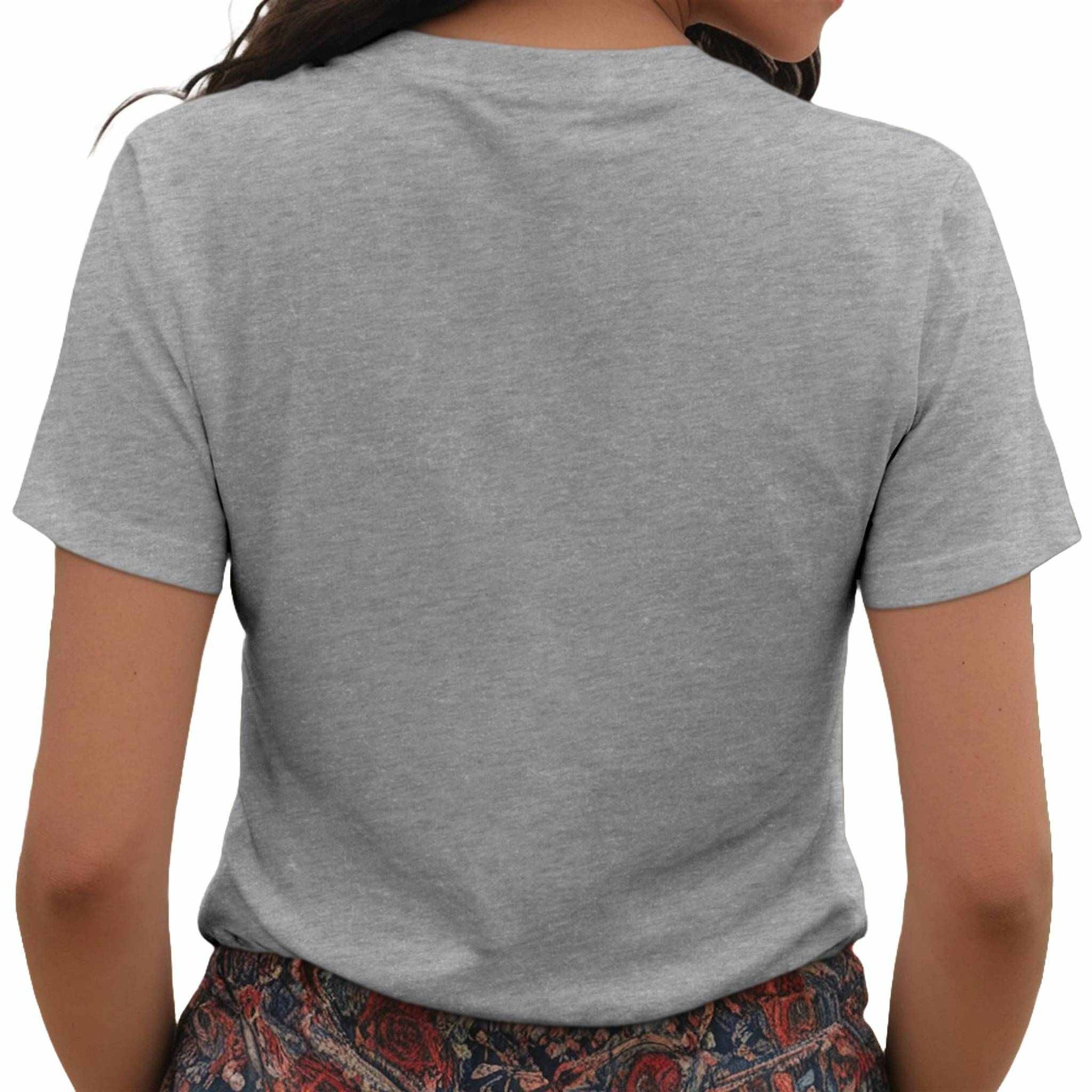 Heather Gray I Saw A Cat V-Neck Unisex T-Shirt