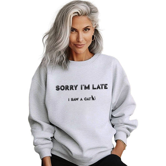 Ash I Saw A Cat sweatshirt Unisex Crewneck