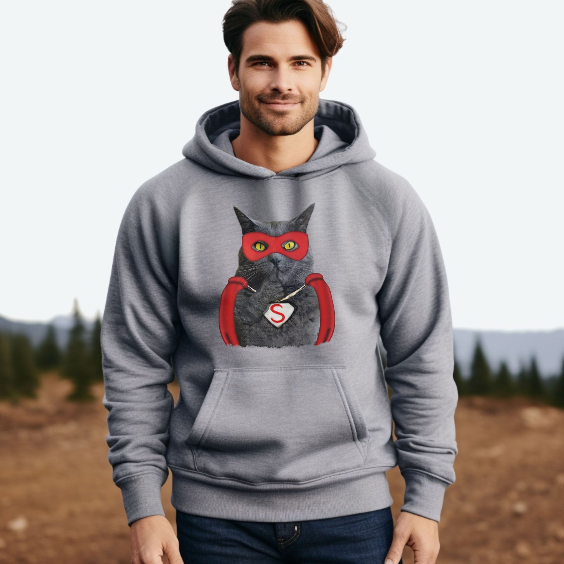 Oyster Super Cat Hooded Sweatshirt Unisex