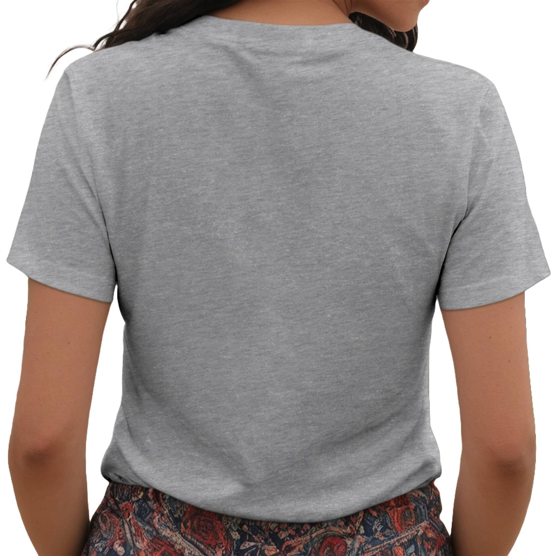 Heather Gray Feed My Cat V-Neck T-Shirt Unisex