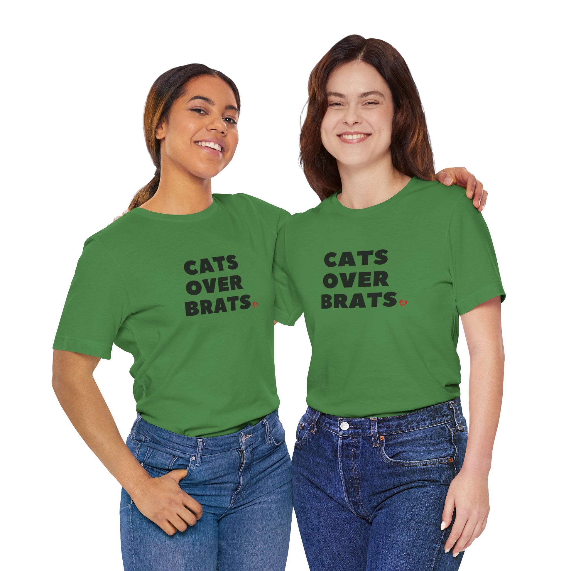 Leaf Cats Over Brats Crew Neck Unisex T-Shirt