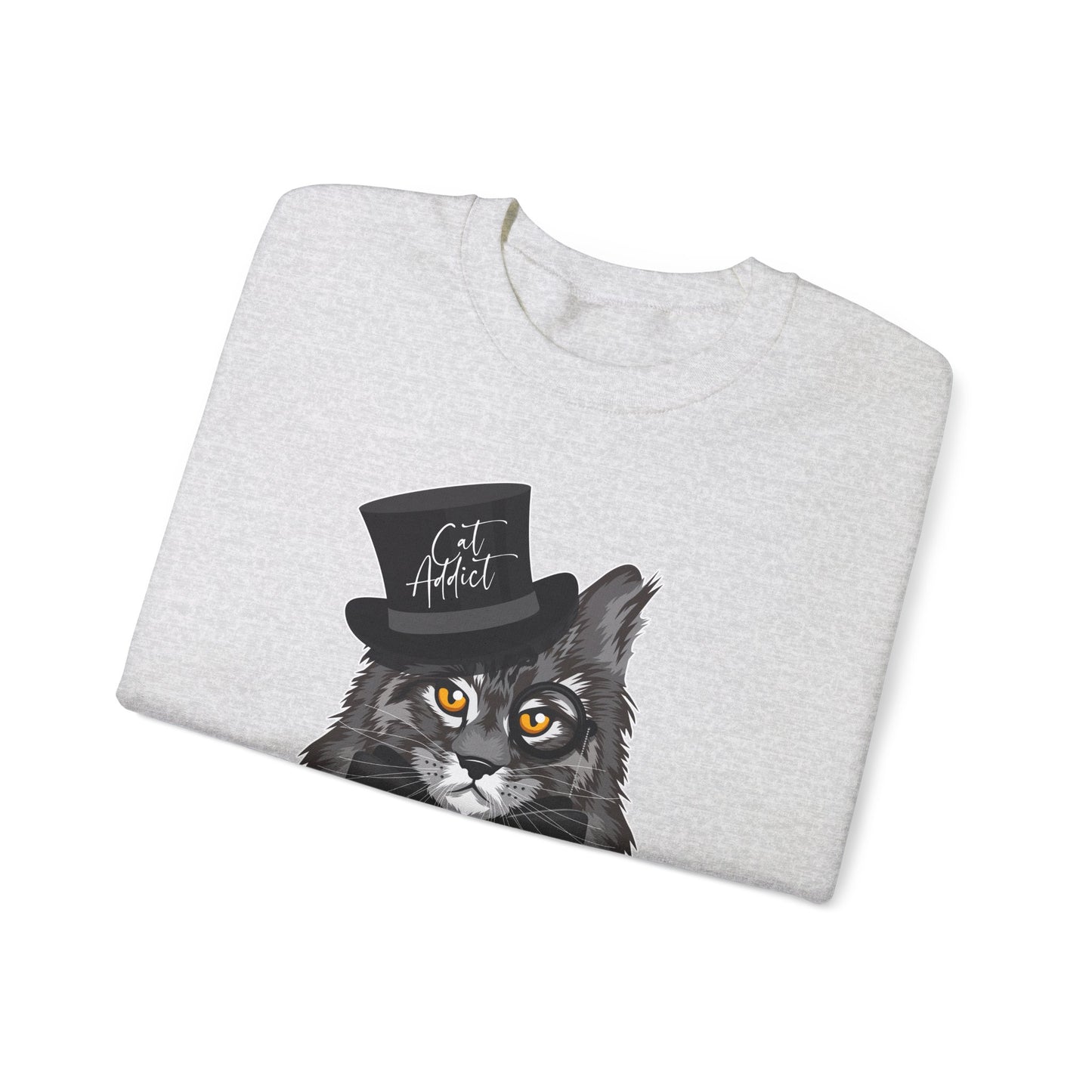 Ash Maine Coon Cat Addict Crewneck Unisex Sweatshirt