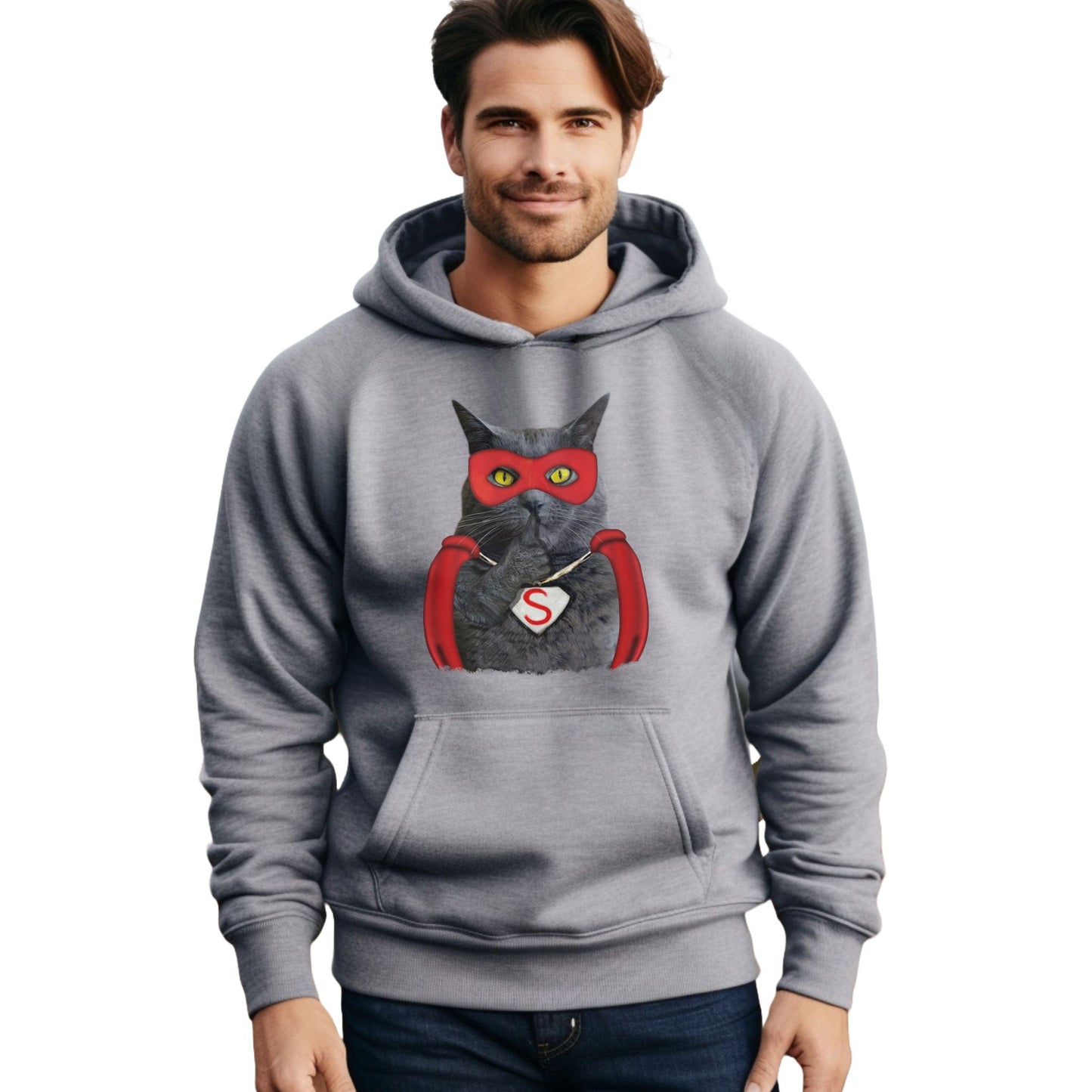 Oyster Super Cat Hooded Sweatshirt Unisex