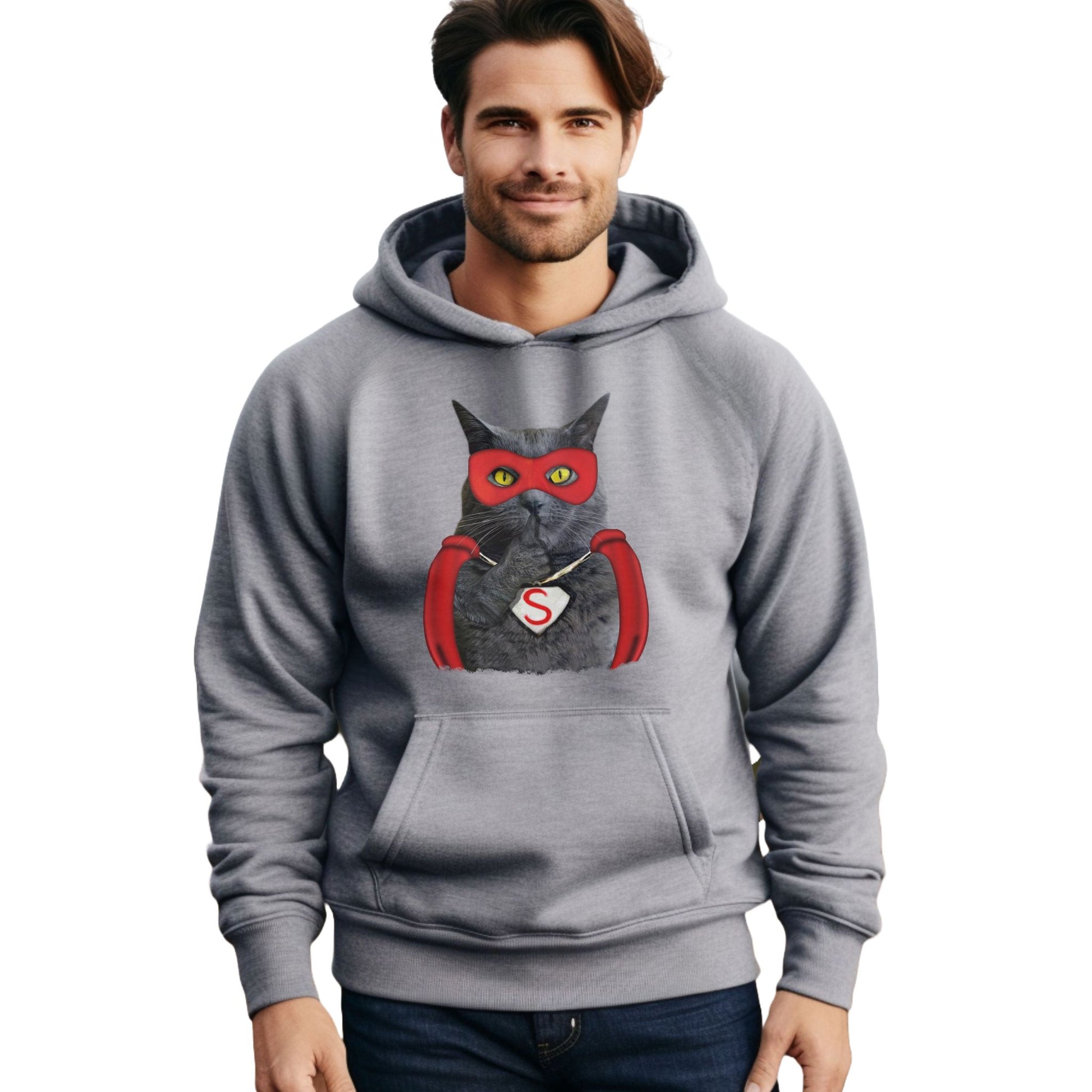 Oyster Super Cat Hooded Sweatshirt Unisex