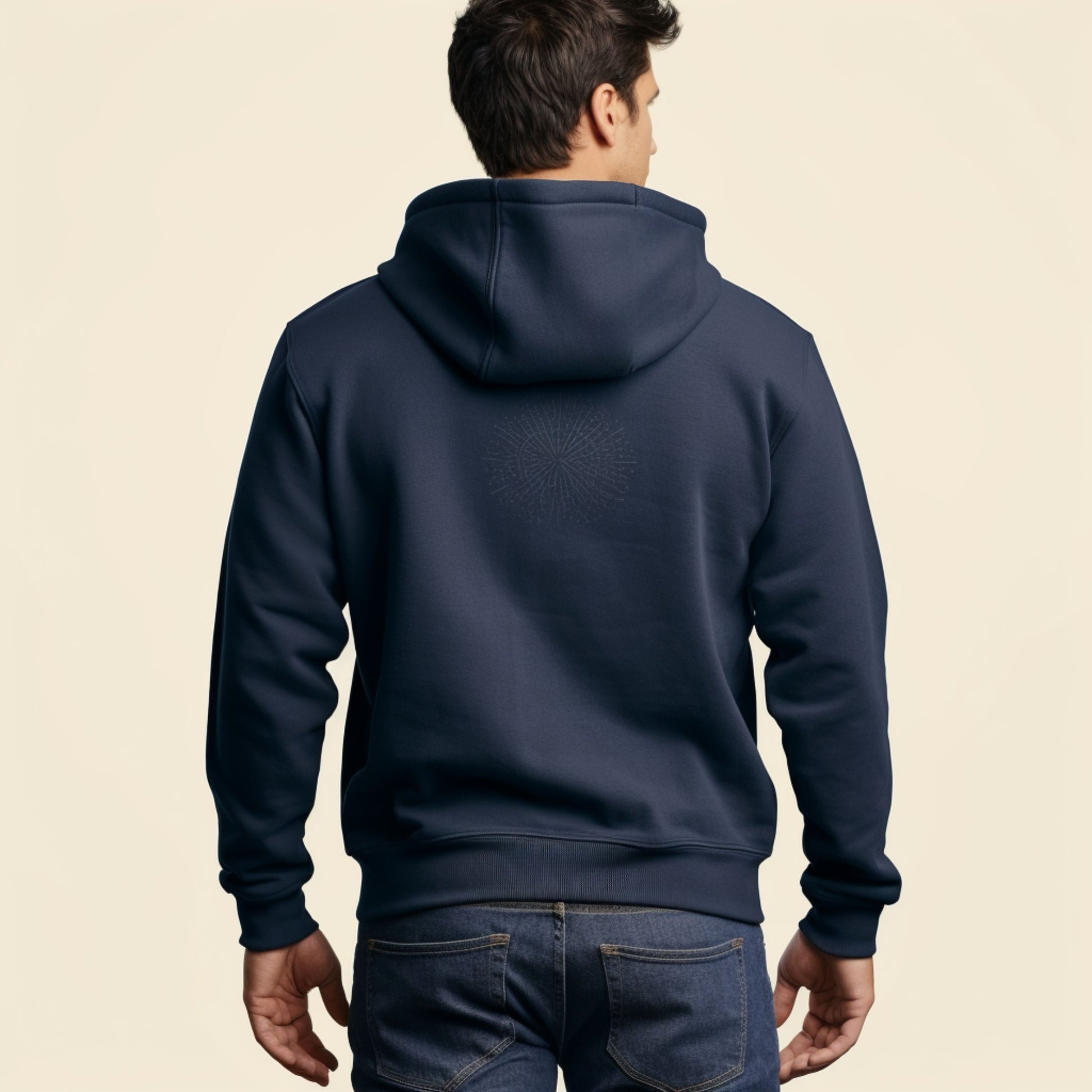 Navy I Saw A Cat Hooded Sweatshirt Unisex