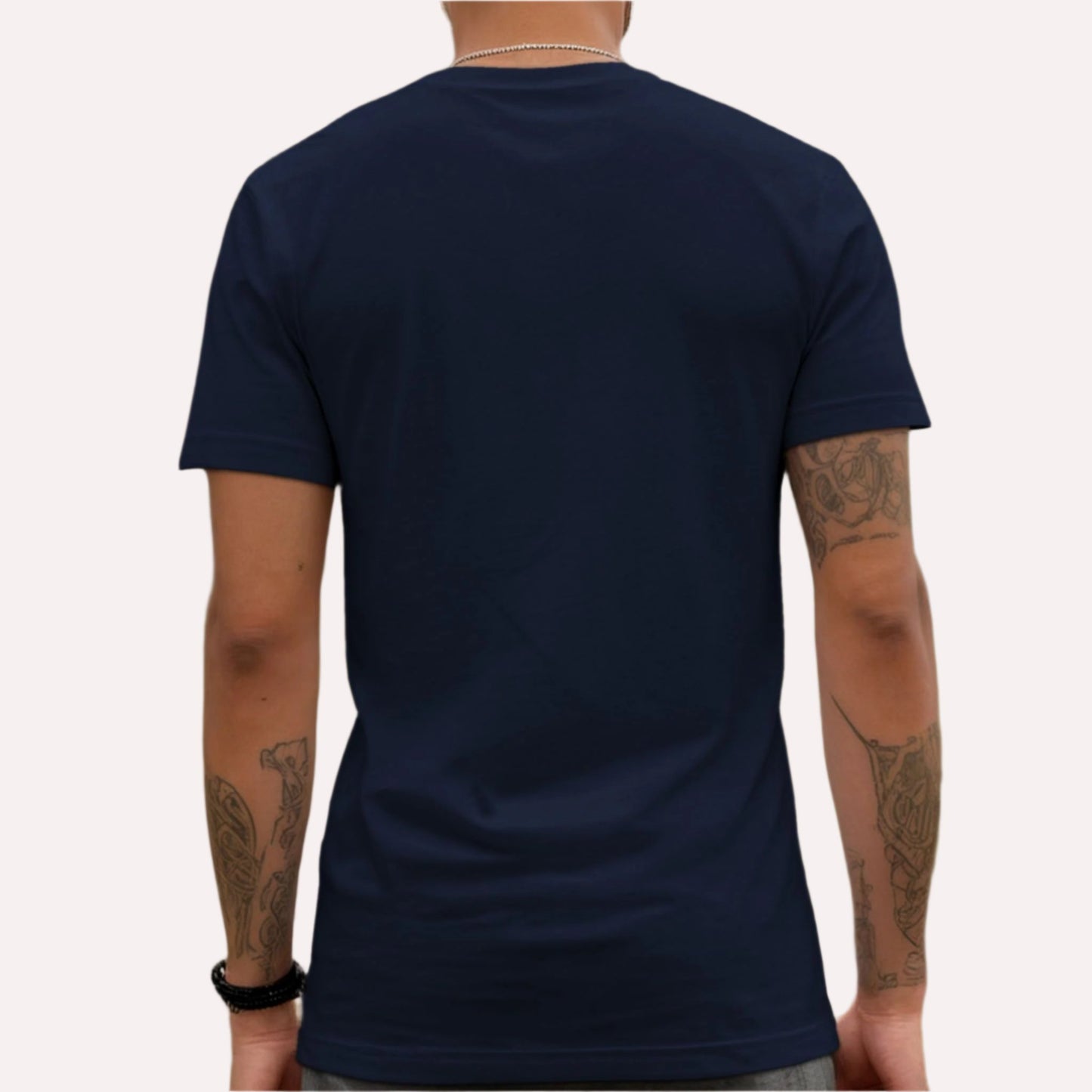 Navy Lost In Music Cat T-Shirt V-Neck Unisex
