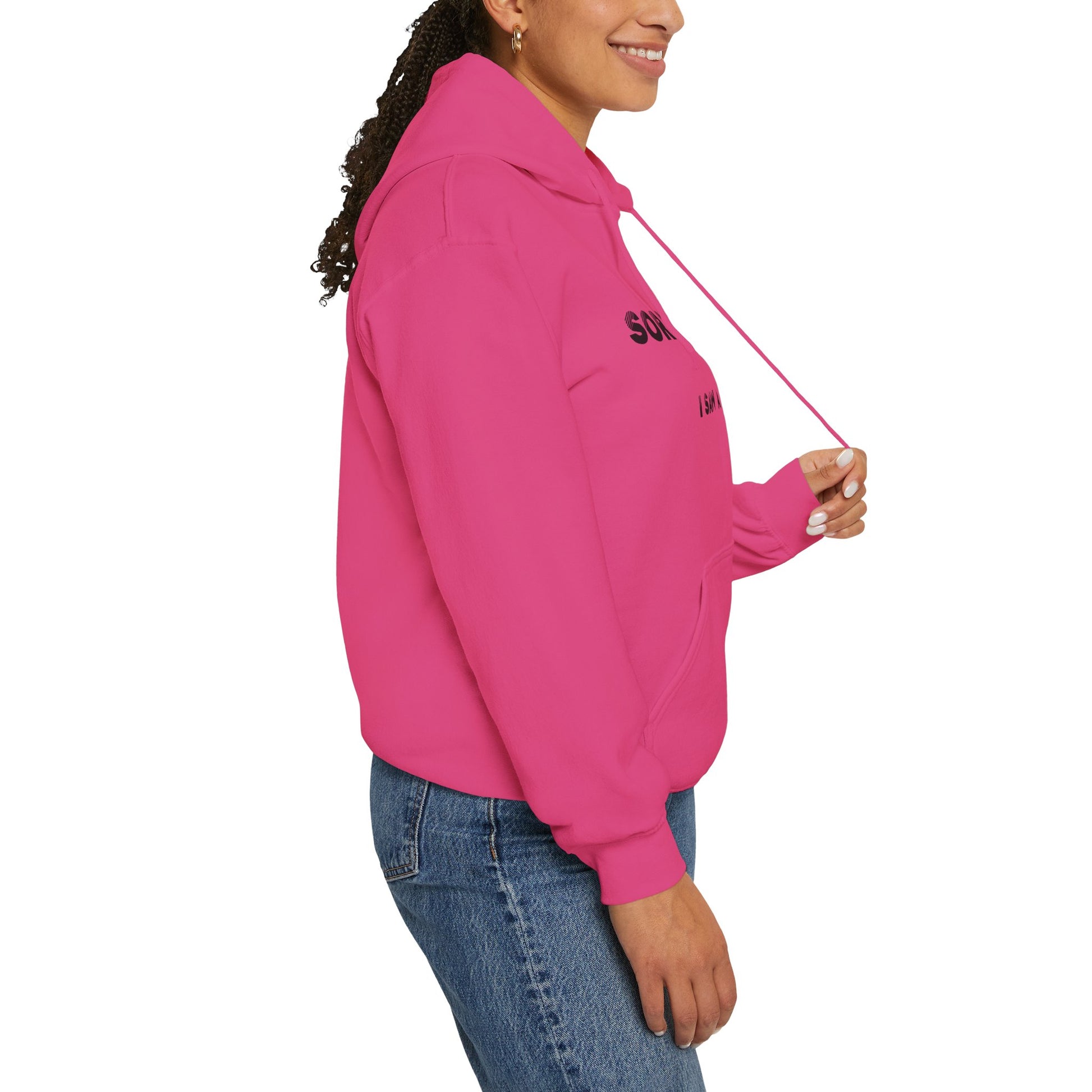Hot Pink I Saw A Cat Hooded Sweatshirt Unisex
