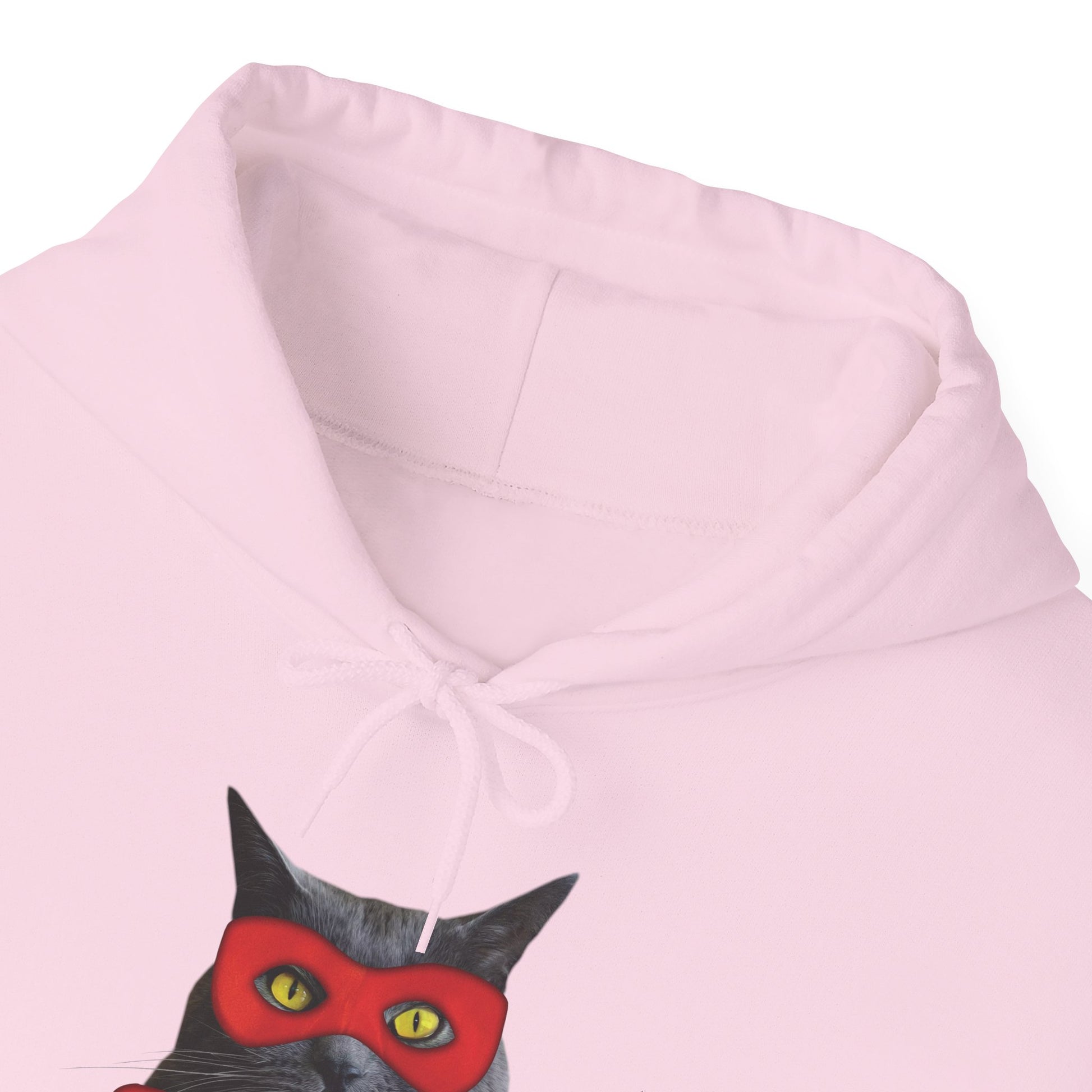 Pale Pink Super Cat Hooded Sweatshirt Unisex