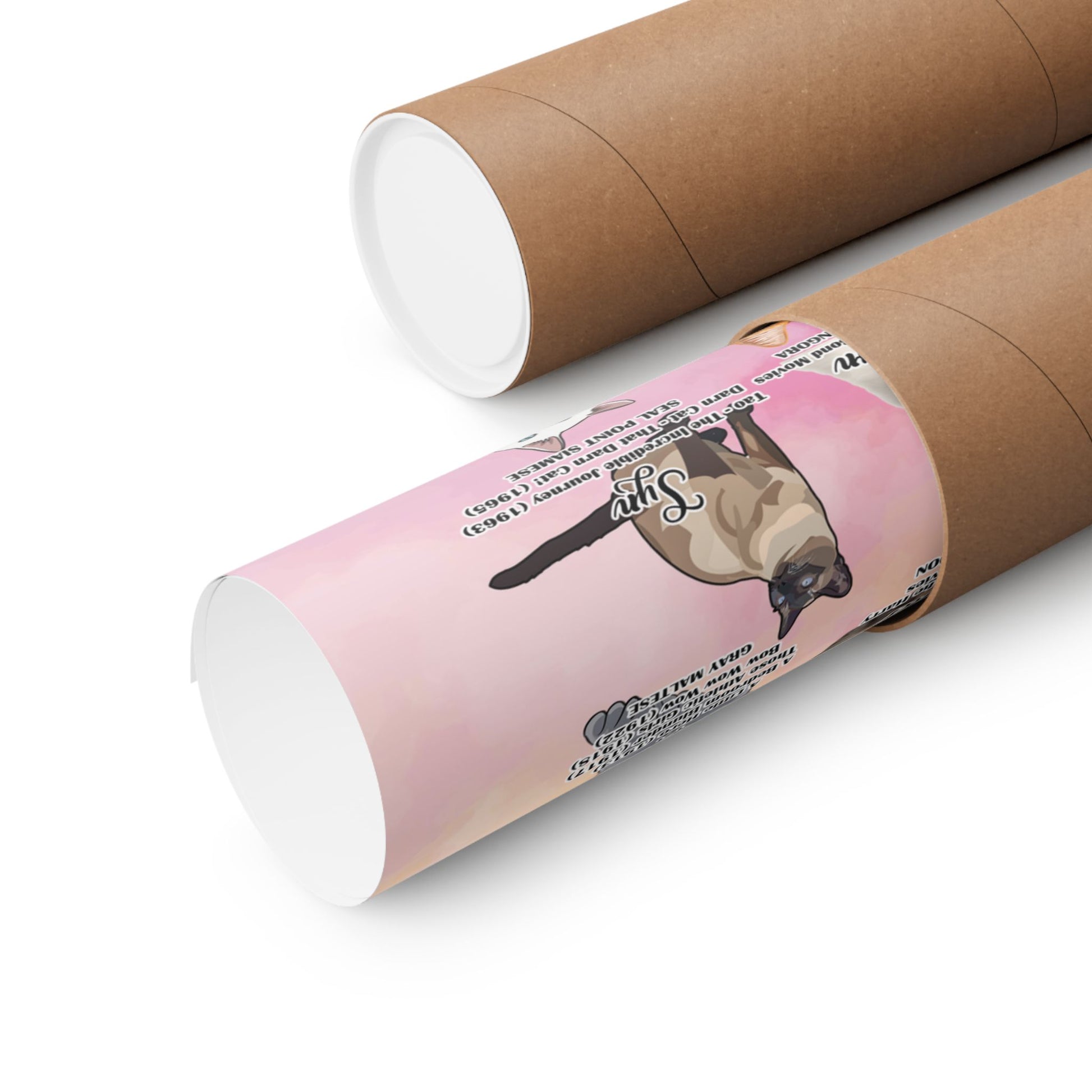 Poster of illustrated movie cats, cat themed wall art.