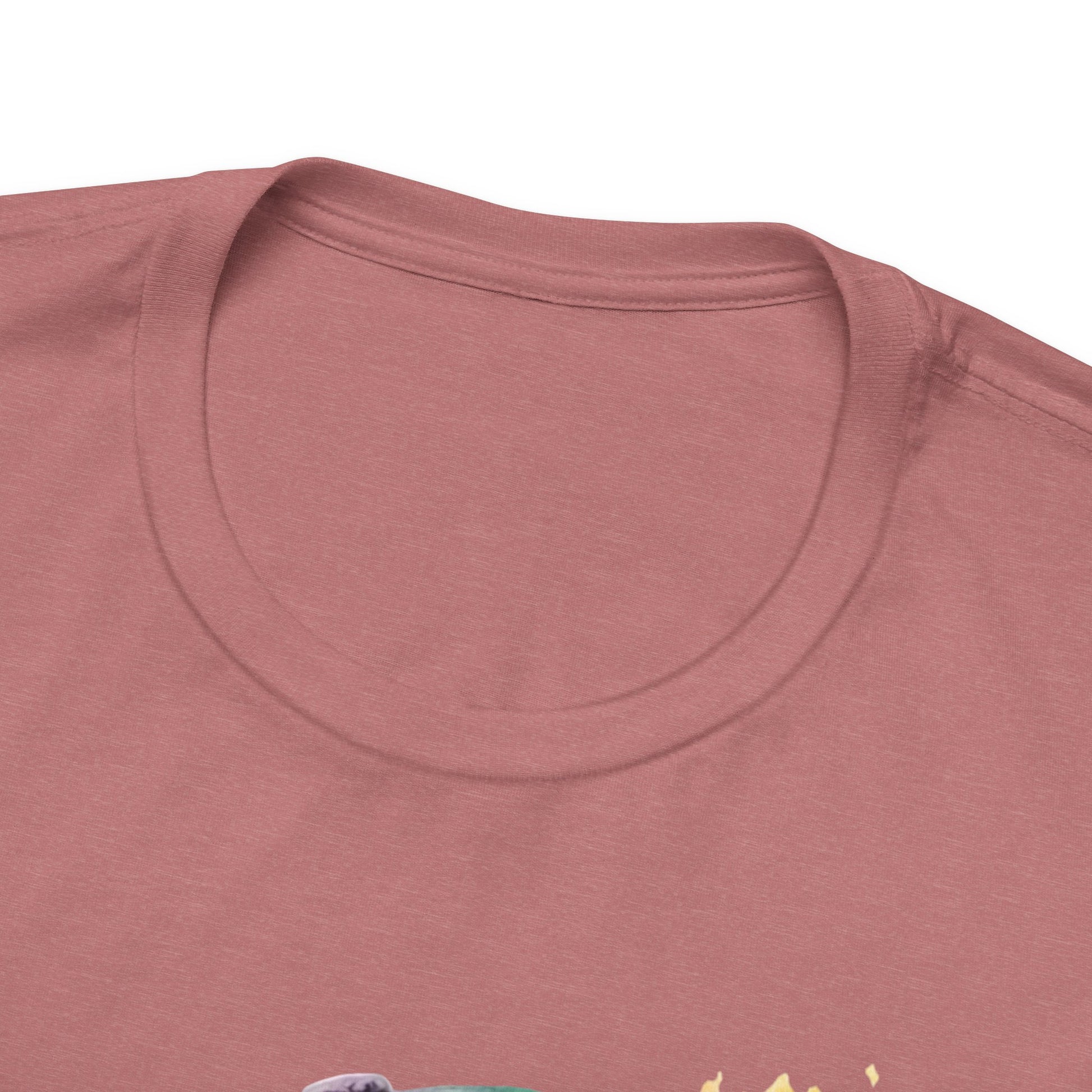 Heather Mauve Baker Boy Cat T-Shirt Unisex Crew Neck