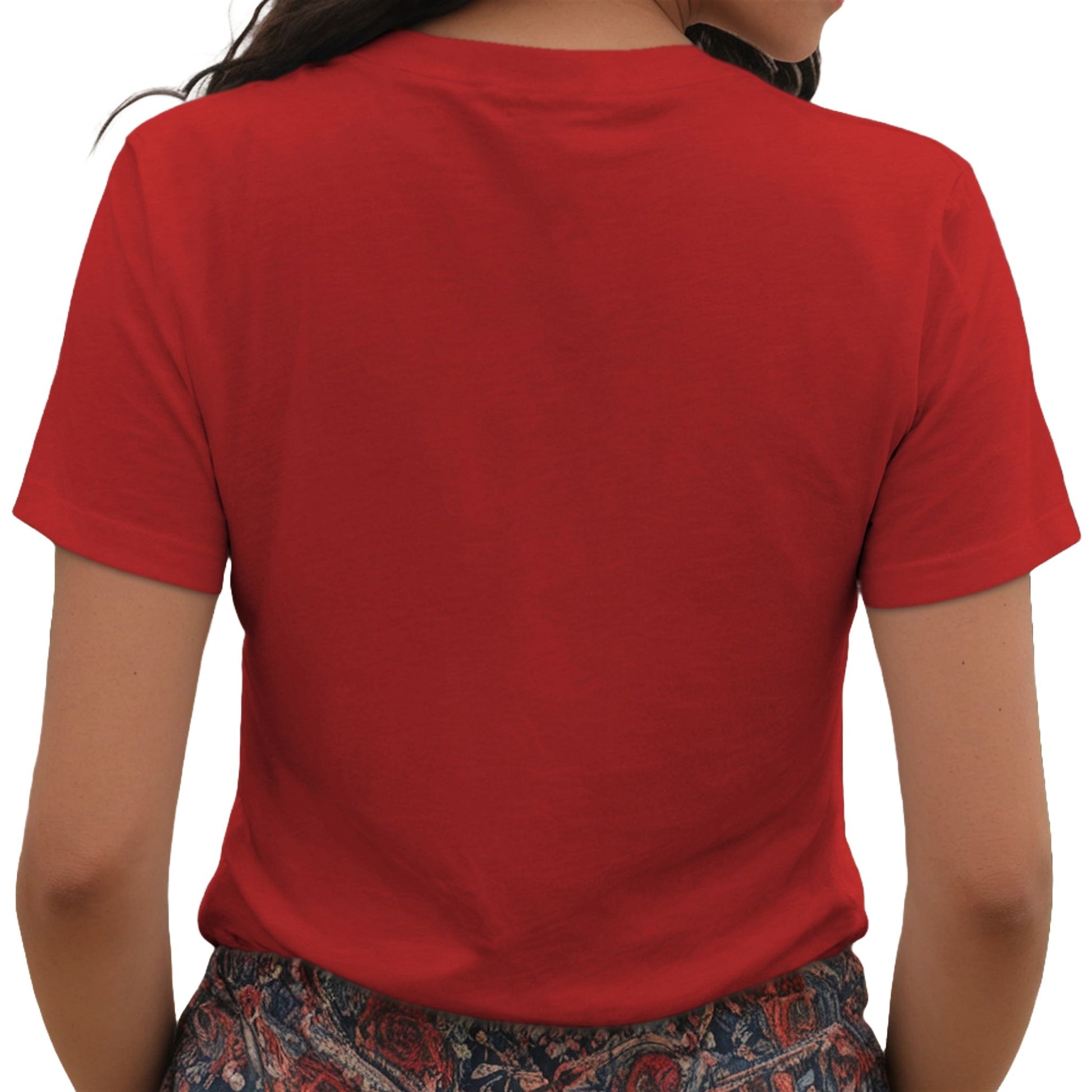 Red I Saw A Cat V-Neck Unisex T-Shirt