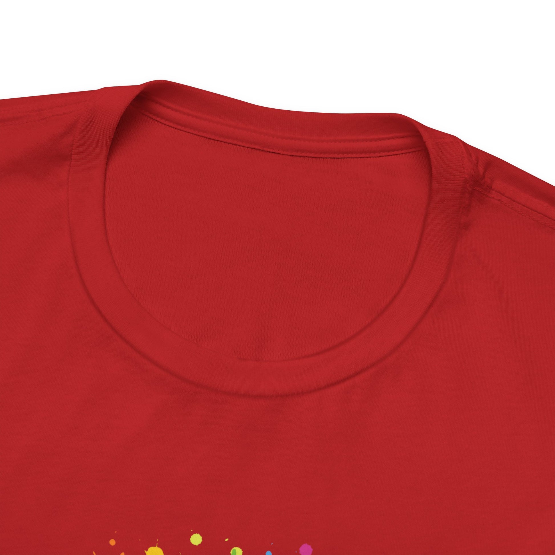 Red Lost In Music Cat T-Shirt Unisex Crew Neck