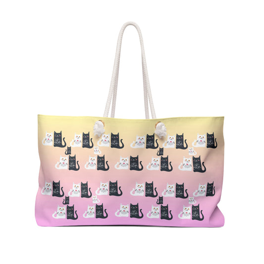 Tote bag with cat pattern  