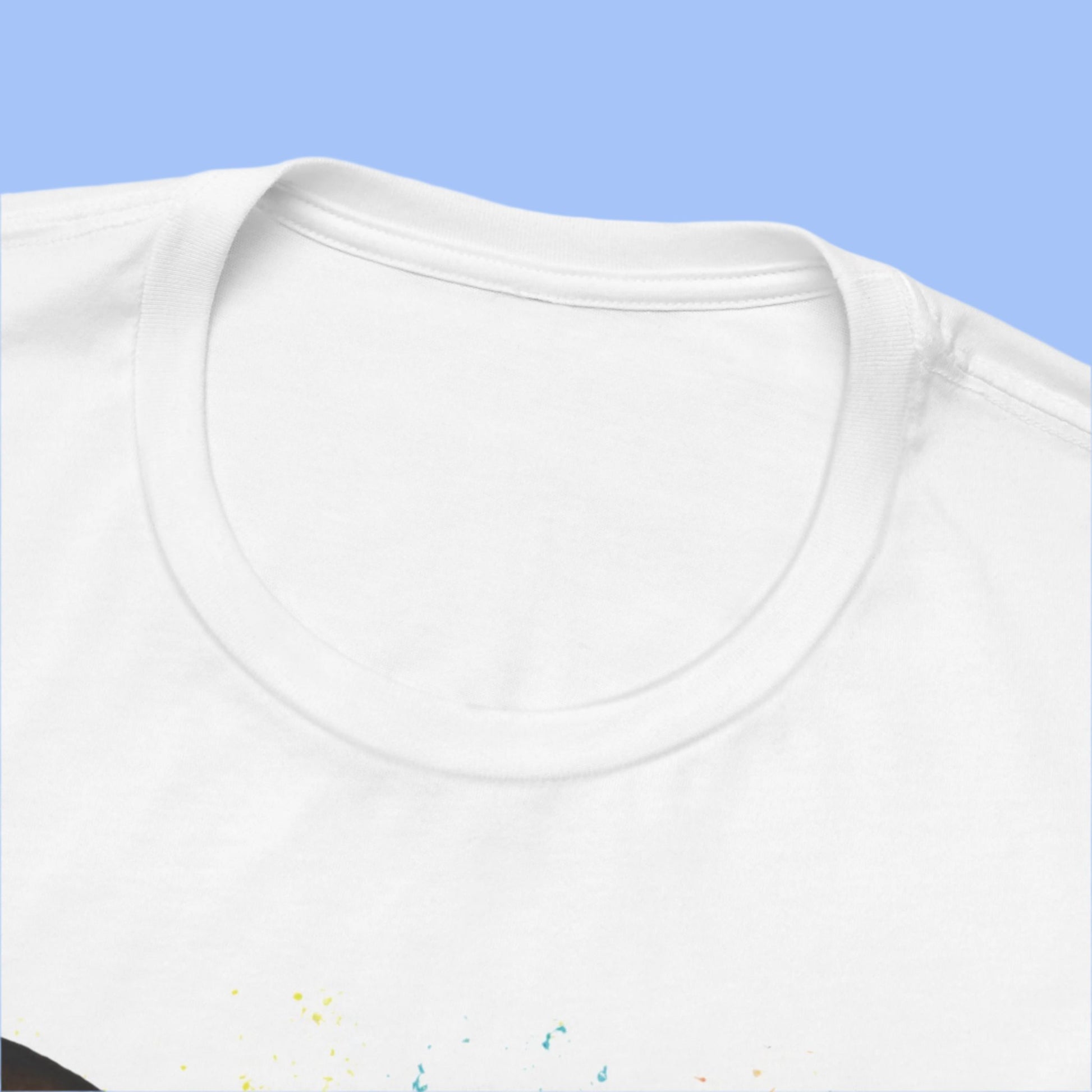 White Awesome Cat T-Shirt Crew Neck Unisex
