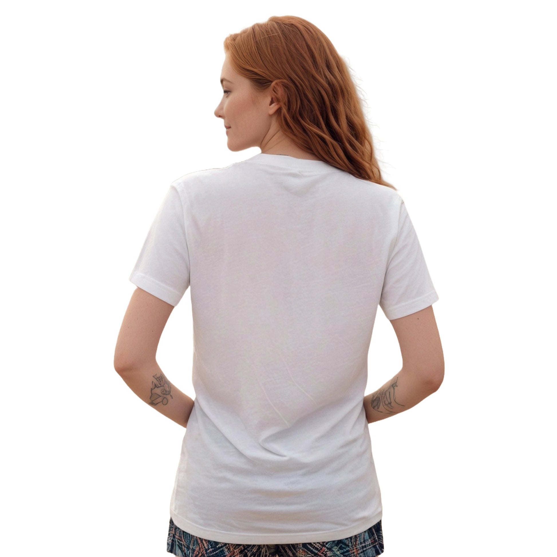 White Coffee Beans & Love Hearts V-Neck Unisex T-Shirt Cat Themed