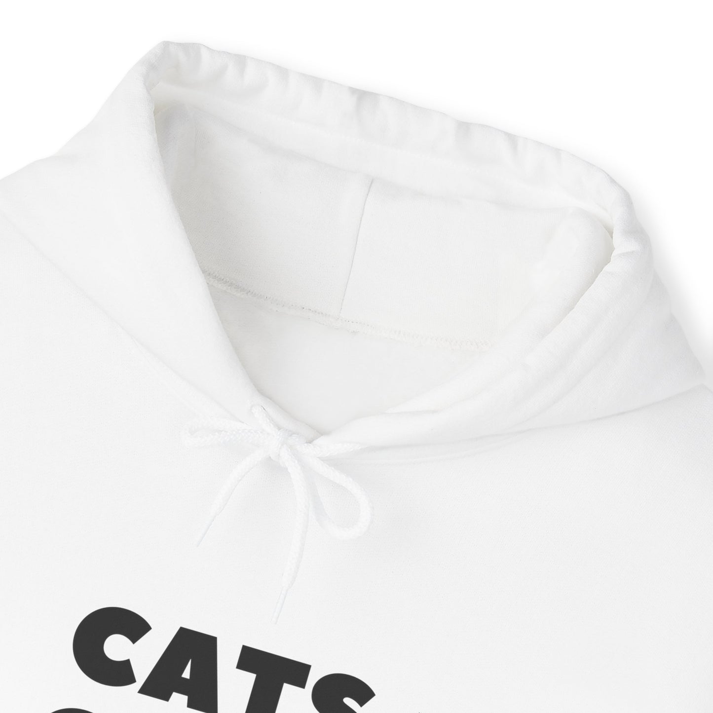 White Cats Over Brats Hooded Sweatshirt Unisex