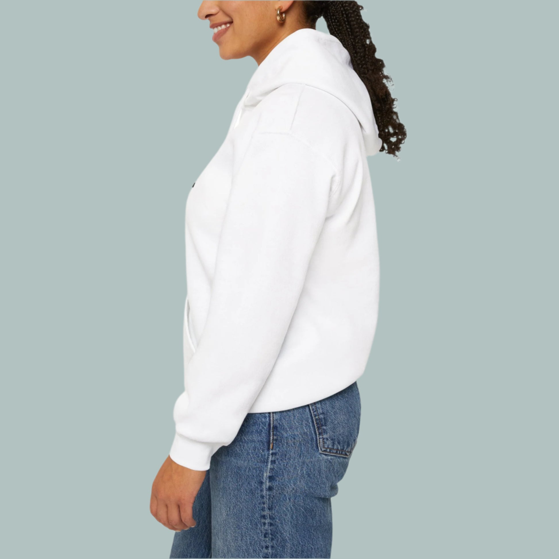 White I Saw A Cat Hooded Sweatshirt  Unisex