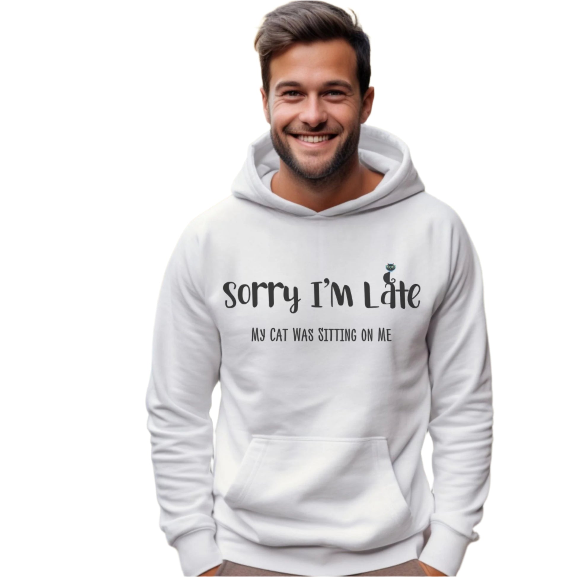White_My_Cat_Was_Sitting_On_Me_Unisex_Hooded_Sweatshirt