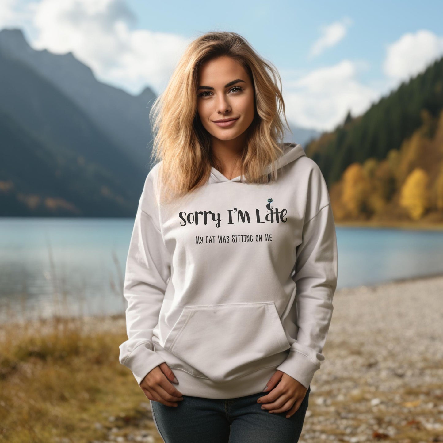 White_My_Cat_Was_Sitting_On_Me_Unisex_Hooded_Sweatshirt