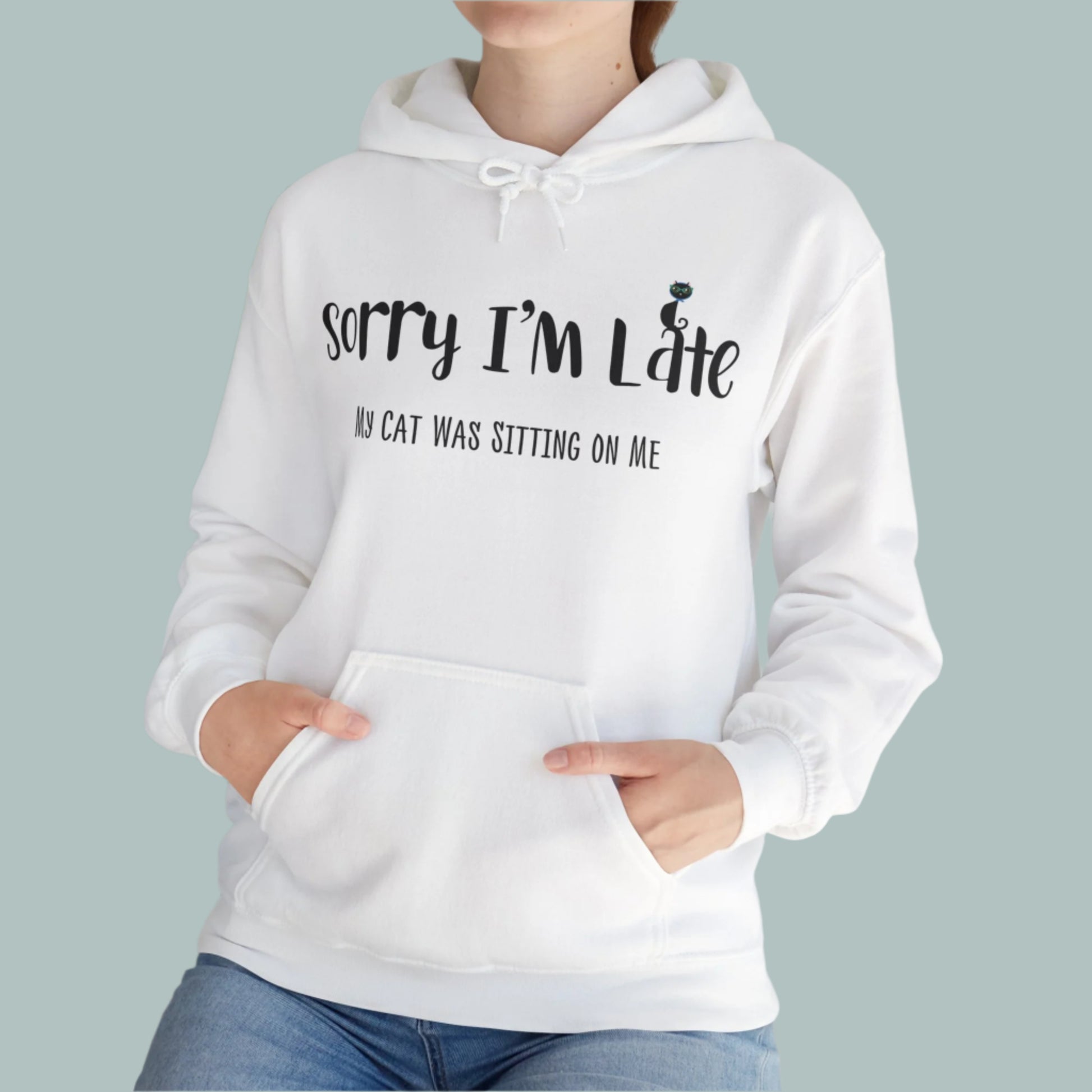 White_My_Cat_Was_Sitting_On_Me_Unisex_Hooded_Sweatshirt