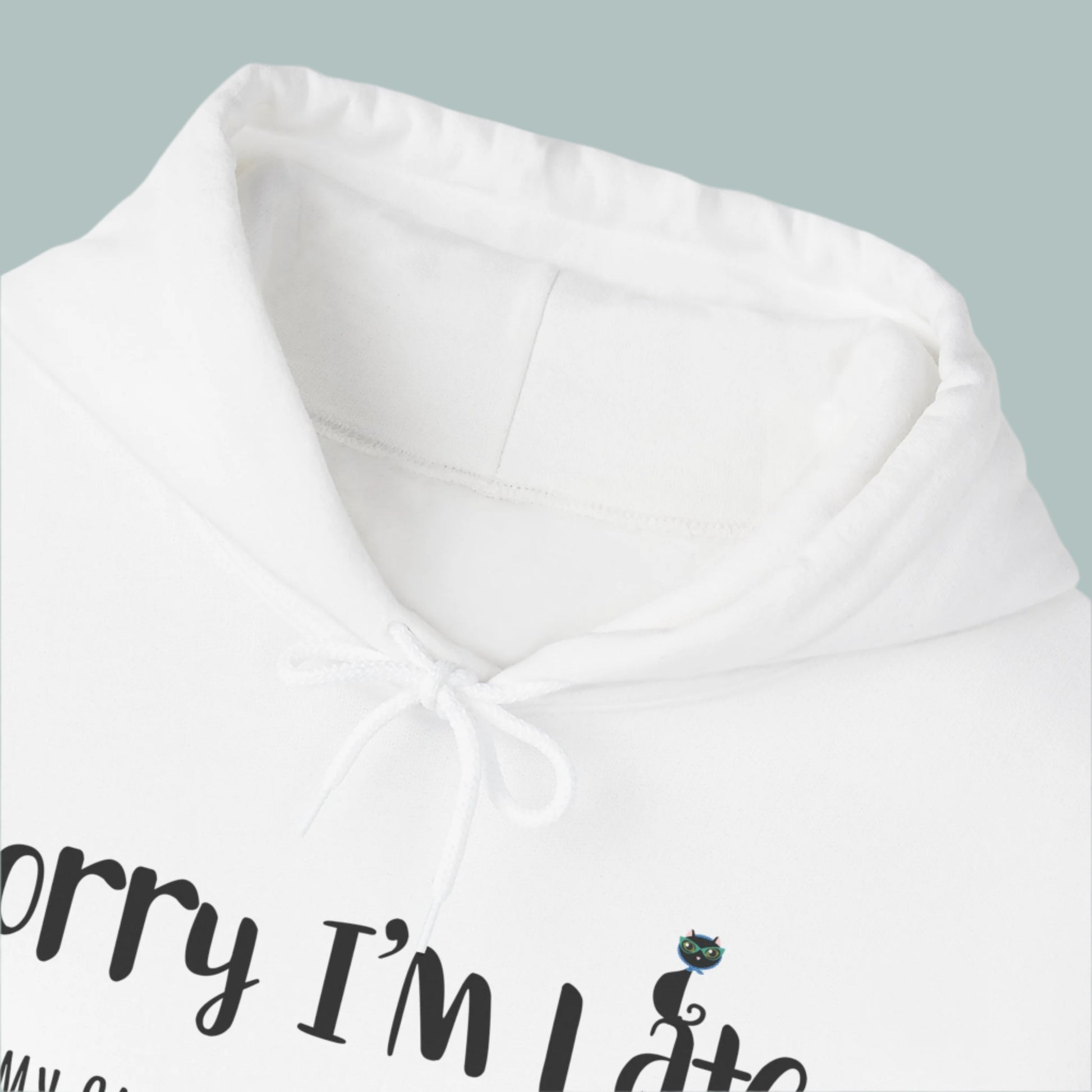 White_My_Cat_Was_Sitting_On_Me_Unisex_Hooded_Sweatshirt