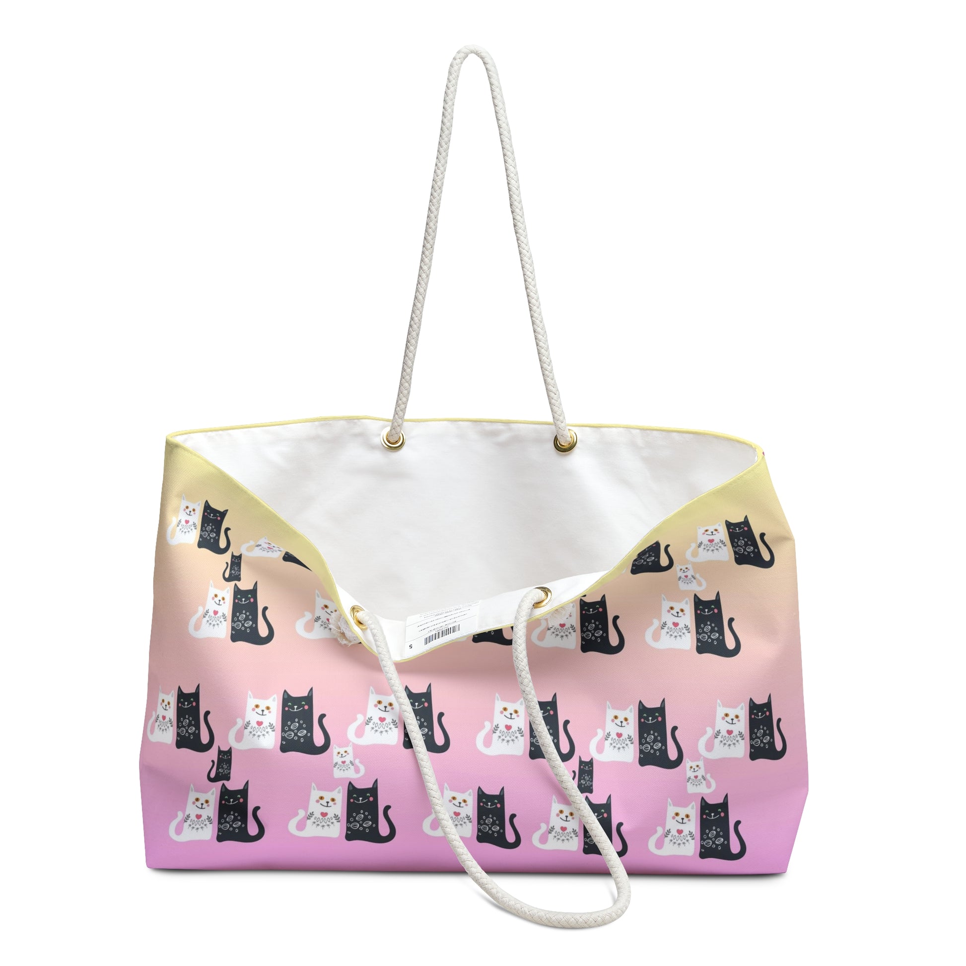Tote bag with cat pattern  