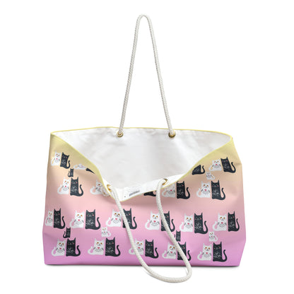 Tote bag with cat pattern  