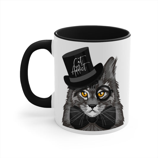 Cat Addict Accent Mug