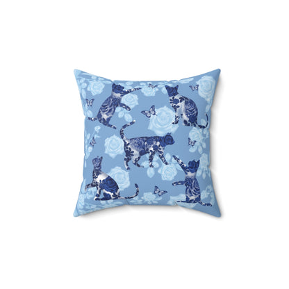 Floral Blue Pillow