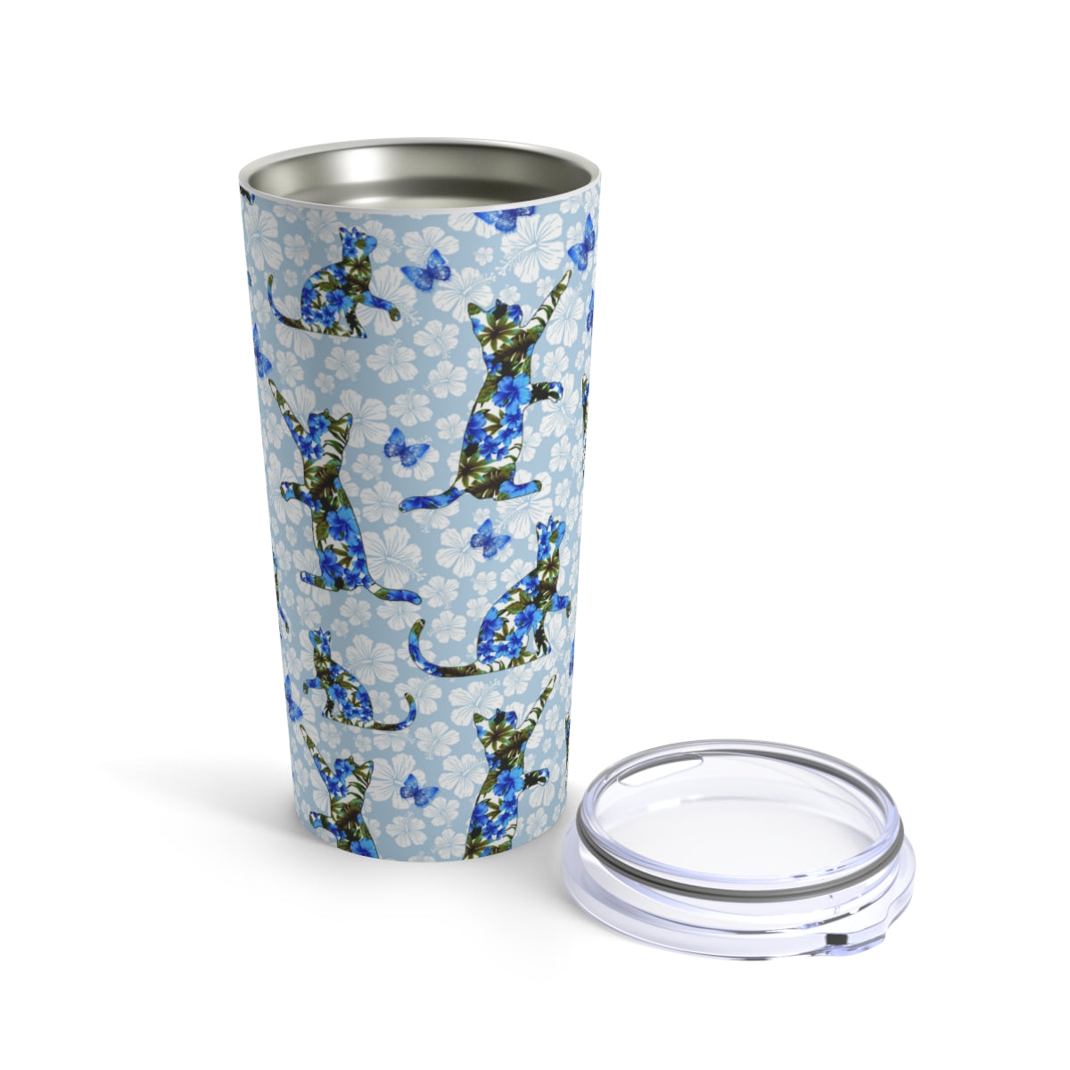 20oz Cats, Butterflies, Flowers design Floral Tumbler 