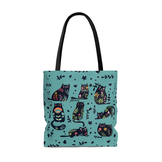 Abstract On Blue Tote Bag