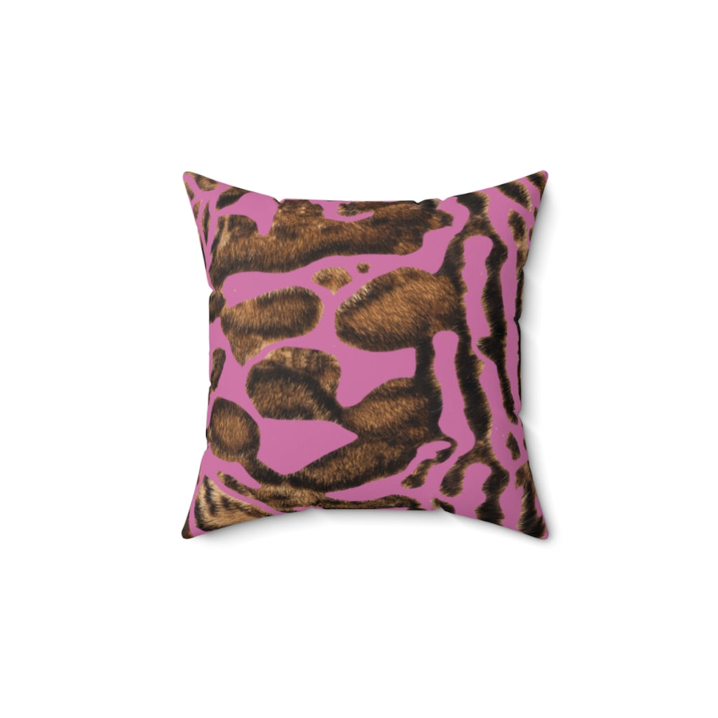 Pink Bengal Pillow