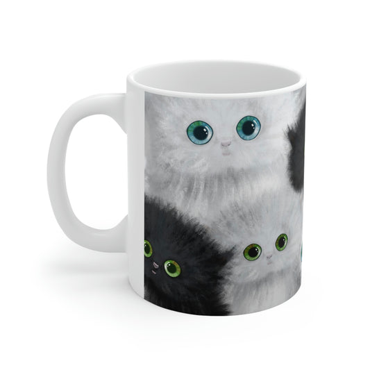 Black & White Kittens Mug