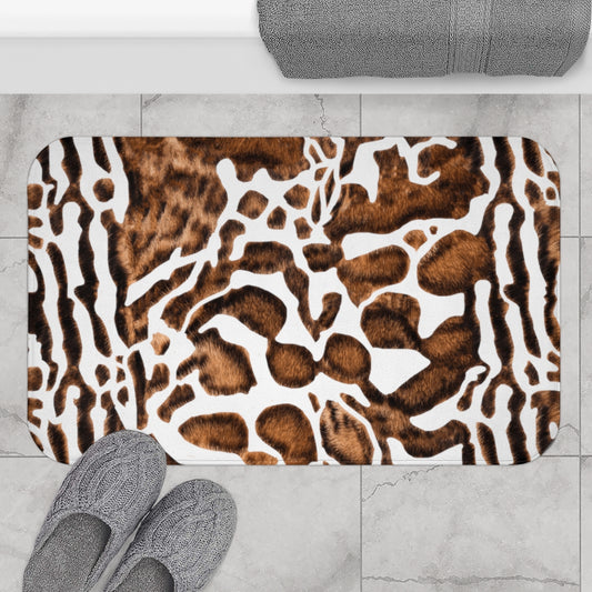 Bengal White/Brown Bath Mat - S L