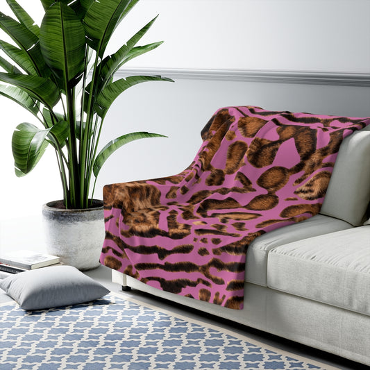 Bengal Pink Fleece Blanket