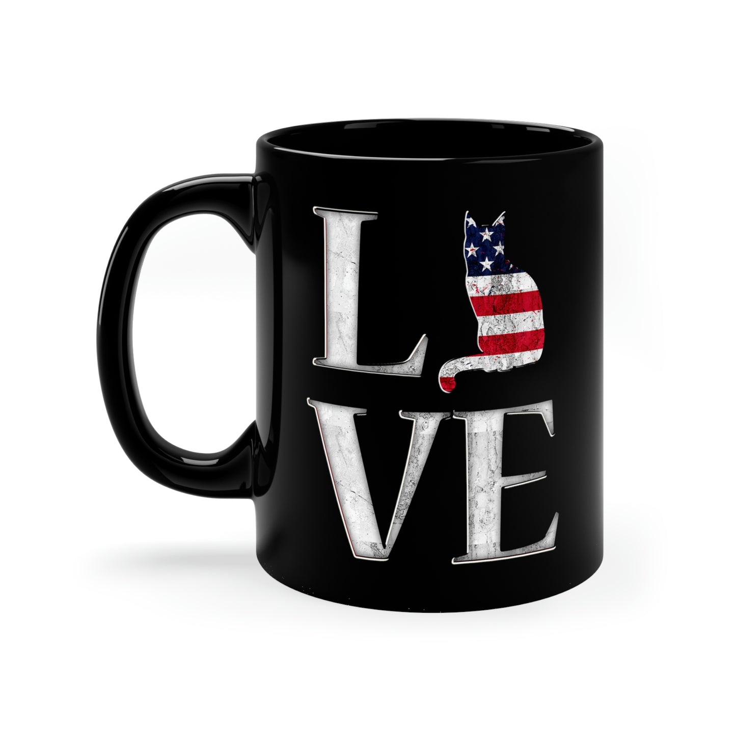Love USA Black Mug