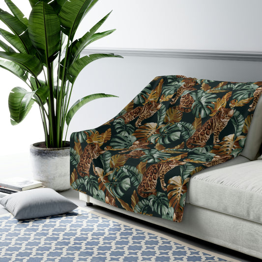 Bengal Leaf Fleece Blanket