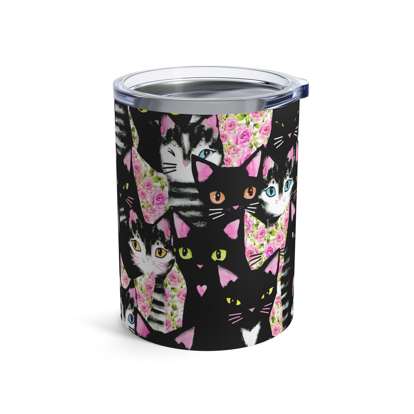 Cats & Roses Travel Tumbler 10oz