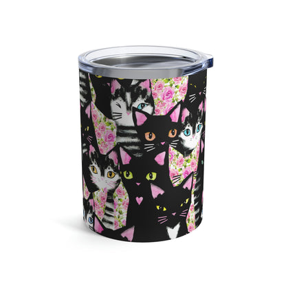 Cats & Roses Travel Tumbler 10oz