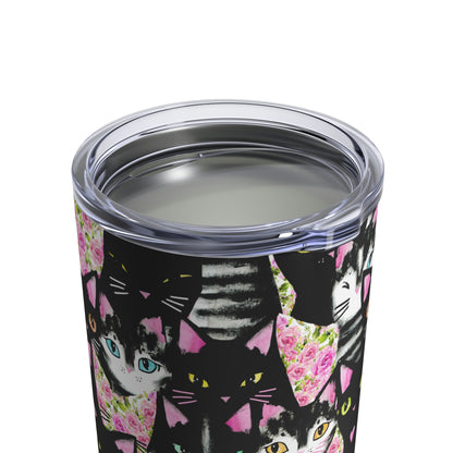 Cats & Roses Travel Tumbler 10oz
