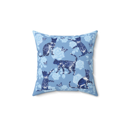 Floral Blue Pillow