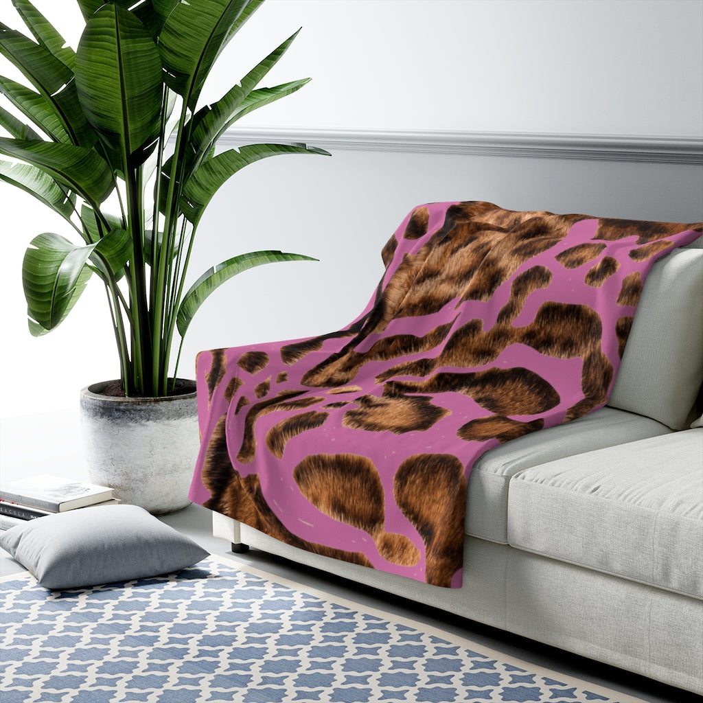Bengal Pink Fleece Blanket