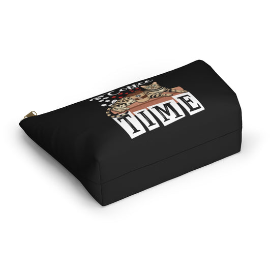 C☕ffee Beans & L❤️VE Hearts Accessory Bag (Black)