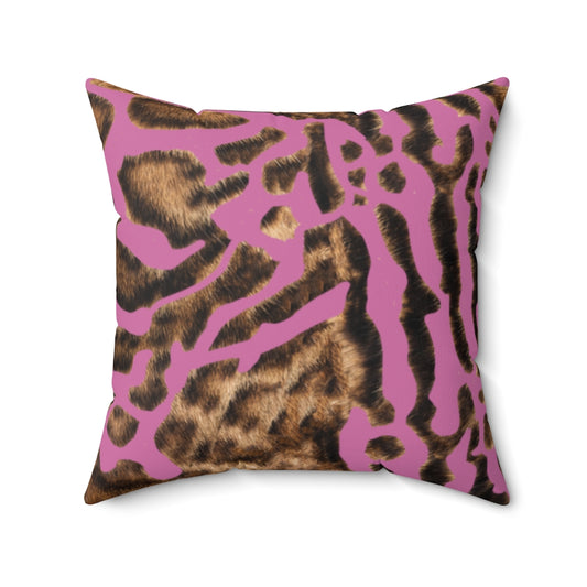 Pink Bengal Pillow